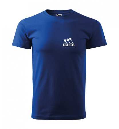 Malfini Tričko s potlačou - Darts - blue - XS