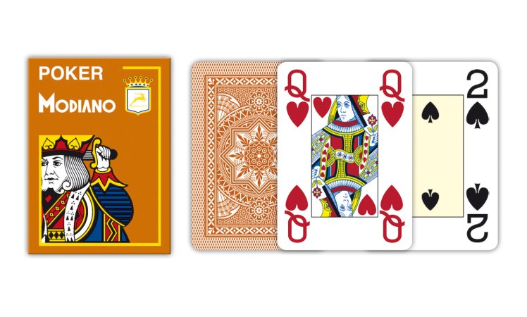 Modiano Texas Poker Size - 4 Jumbo Index - Profi plastové karty - tmavozelená - tmavo zelená