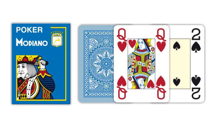 Modiano Texas Poker Size - 4 Jumbo Index - Profi plastové karty - šedá