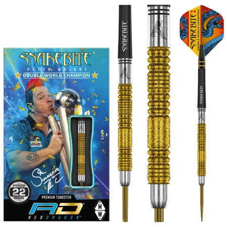 Red Dragon Šípky Steel Peter Wright Double WC SE Gold Plus - 22g