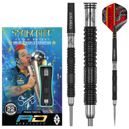 Red Dragon Šípky Steel Peter Wright Double WC SE Black - 22g