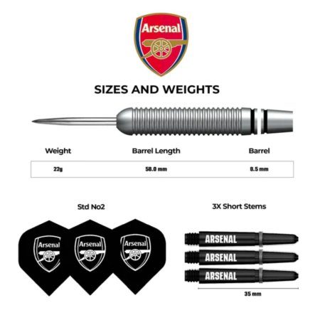 Mission Šípky Steel Football - FC Arsenal - Official Licensed - The Gunners - 22g