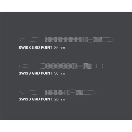 Target - darts Kovové hroty - Swiss Points - GRD - Black - 26 mm