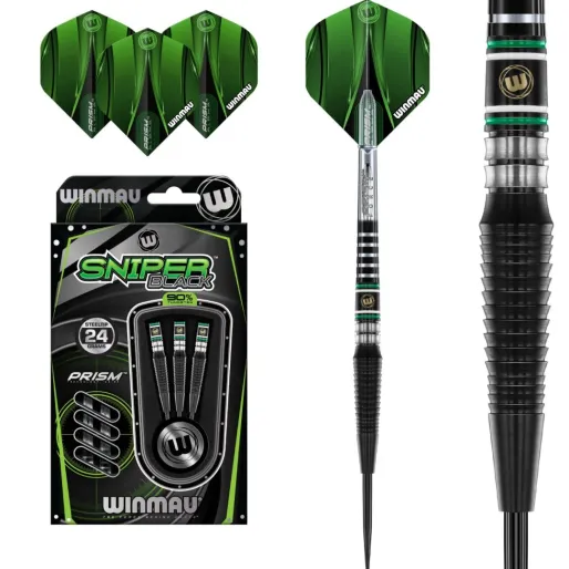 Winmau Šípky Steel Sniper Black - 90% - 24g