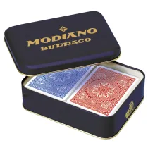 Modiano Burraco Extra Tin - Profi plastové karty