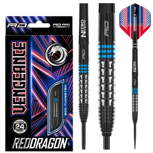 Red Dragon Šípky Steel Vengeance - Blue - 24g