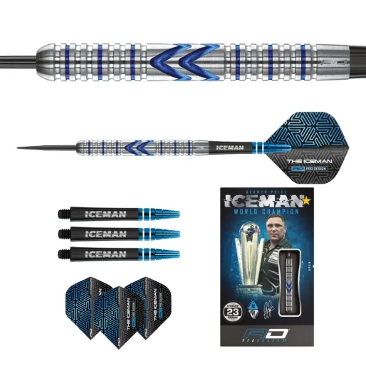 Red Dragon Šípky Steel Gerwyn Price Iceman - Midnight - 23g