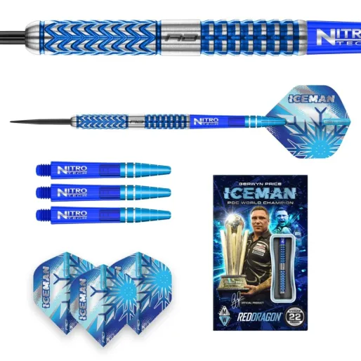 Red Dragon Šípky Steel Gerwyn Price Iceman - Glacier - 24g