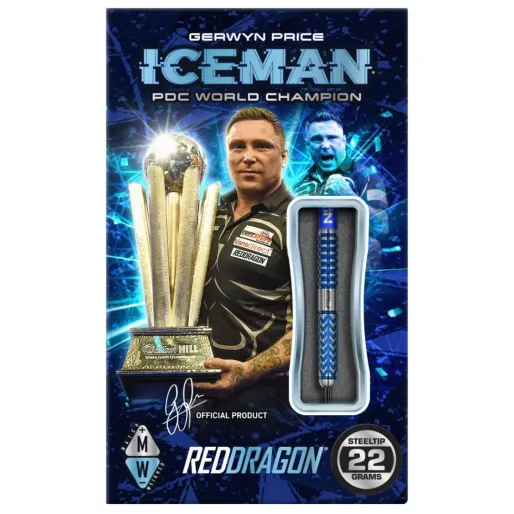 Red Dragon Šípky Steel Gerwyn Price Iceman - Glacier - 24g
