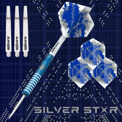 Unicorn Šípky Steel Silver Star Blue - Gary Anderson - 25g