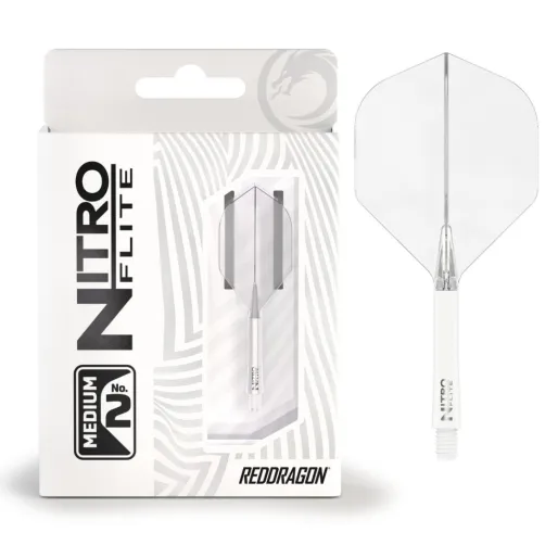 Red Dragon Letky Nitro Flite - No2 - white & clear - medium