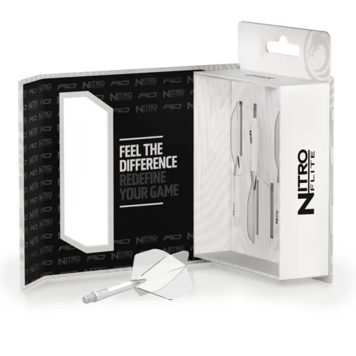 Red Dragon Letky Nitro Flite - No2 - white & clear - medium