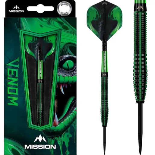 Mission Šípky Steel Venom - Black & Green Electro - 23g