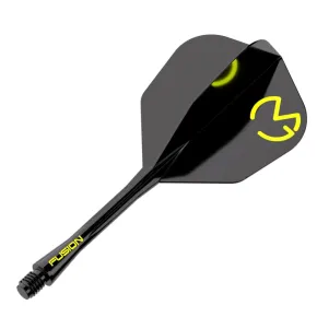 Winmau Letky Fusion MvG - No6 - black & green - short