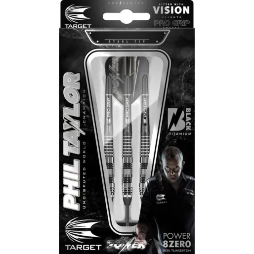 Target - darts Šípky Steel Power 8Zero - Phil Taylor - Black 4 - 21 g