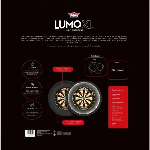 Bull's NL Lumo XL Surround Light System - osvetlenie sisalového terča