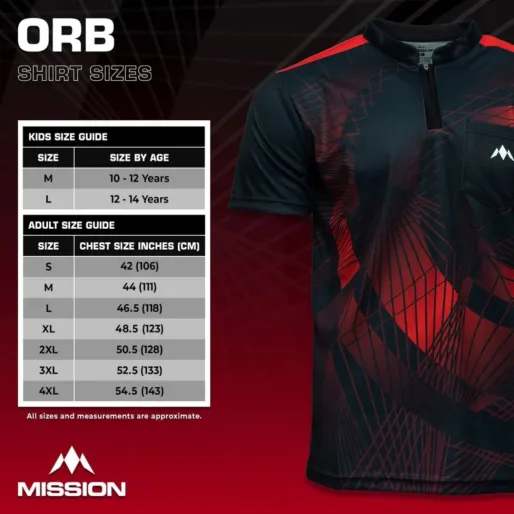 Mission Košeľa Orb - Black & Red - L