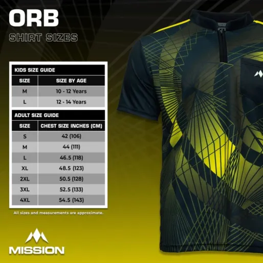 Mission Košeľa Orb - Black & Yellow - XL