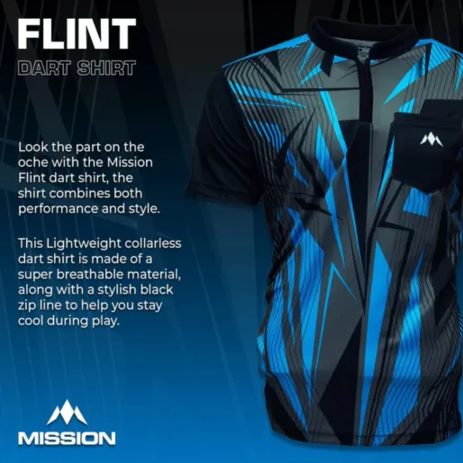 Mission Košeľa Flint - Black & Blue - L