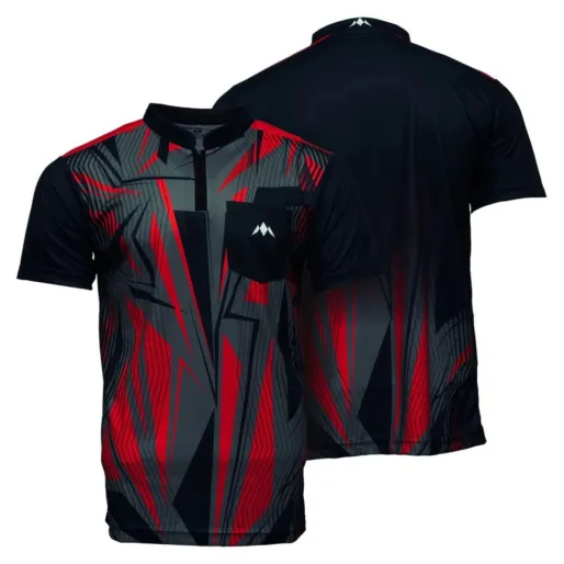 Mission Košeľa Flint - Black & Red - XXL