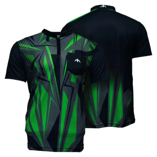 Mission Košeľa Flint - Black & Green - XXL