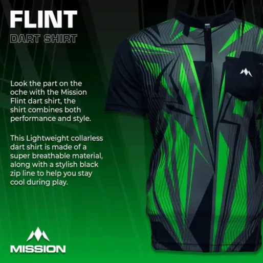 Mission Košeľa Flint - Black & Green - XXL