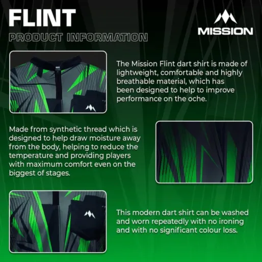 Mission Košeľa Flint - Black & Green - XXL