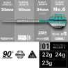 Target - darts Šípky Steel Hydro 01 - Swiss Point - 22g