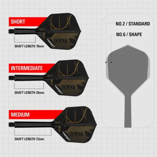 Target - darts Letky K-Flex - Cult - No2 - Short - TRG410169