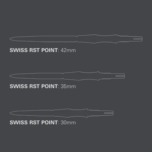 Target - darts Kovové hroty - Swiss Points - Signature RST - Black - 42 mm