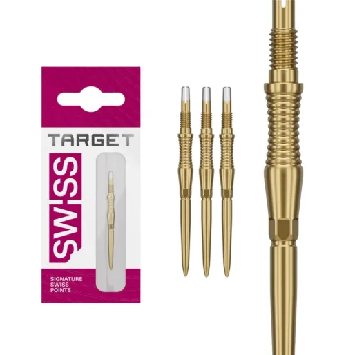 Target - darts Kovové hroty - Swiss Points - Signature RST - Gold - 30 mm