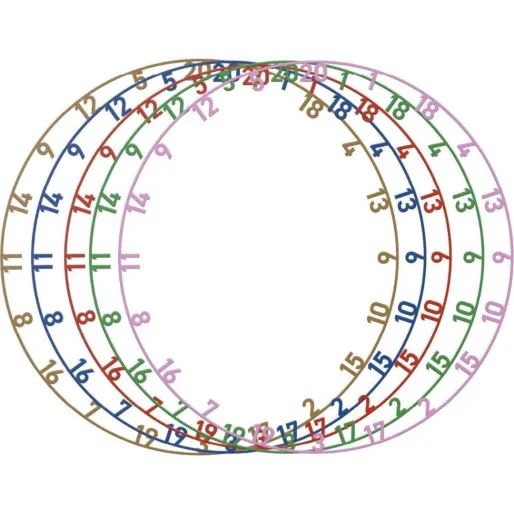 Bull's NL Colorfull Matt Number Ring Set - Sada farebných náhradných kruhov s číslami pre sisalové terče