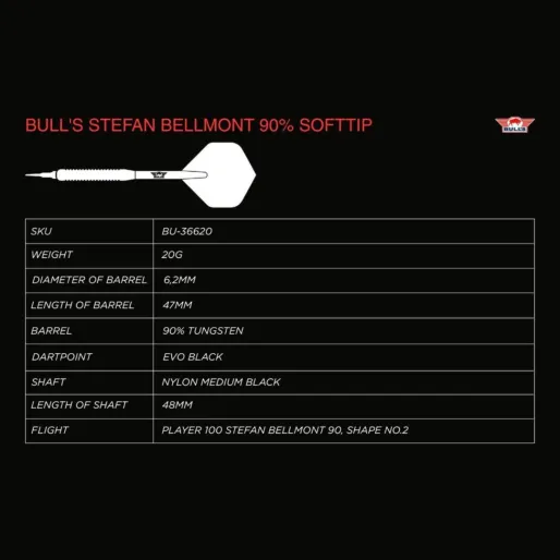 Bull's NL Šípky Stefan Bellmont - 90% - 20g